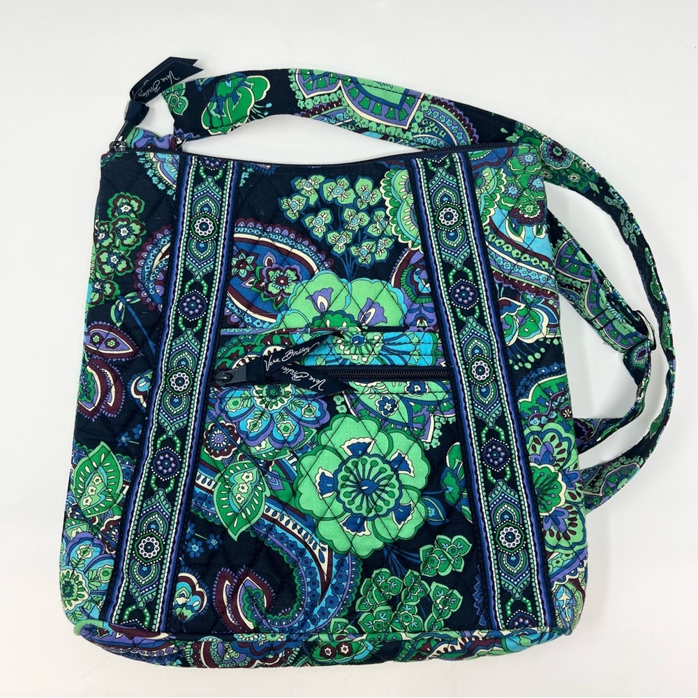 Vera Bradley Rhythm and Blues Hipster Shoulder Bag Floral Quilted Bag